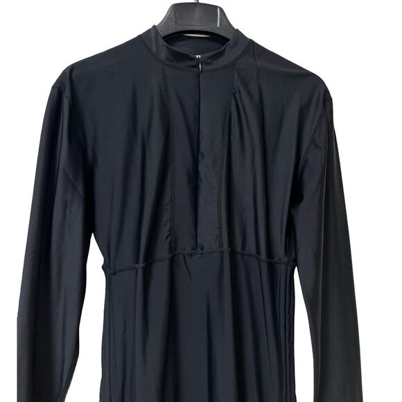 SAILBEE Womens Swim Coverup Long Sleeve Dress Size XL Black UV Protection NWT - Picture 3 of 8